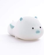 Silicone Colorful Color-Changing Cartoon Children's Pat Light, Piggy Usb Bedside Night Light, Vibration Switch, Timing, Magnetic Adsorption,Blue