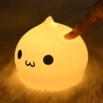 Night Light for Kids, Cute Lamp Dumpling Light Birthday Gifts for Girls Boys, Kawaii Nightlight Silicone Portable Nursery Battery Powered Animal Night Lights for Baby Toddler Teen Bedrooms