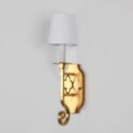 Wall Mounted Light Creative Simple Wrought Iron Wall Lamp Bedroom Bedside Wall Lamp Aisle Corridor Porch Wall Sconces Fabric Lampshade E14 Lamp Holder LED Energy-saving Wall Light Fixtures Readi - Image 2