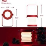 Rechargeable  Camping Lantern Flashlight,Portable Retractable Folding Lamp Camping Accessories,Use for Hiking, Emergency Light, Camping,Tent Garden Patio,??Red) - Image 2