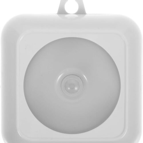 Night Light, Motion Sensor, Magnetic, Battery Operated, Round, White, Ideal for Stairs, Cupboards, Bathrooms, Bedrooms, Kitchens 3 x AAA Not Included