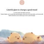 Silicone Colorful Color-Changing Cartoon Children's Pat Light, Piggy Usb Bedside Night Light, Vibration Switch, Timing, Magnetic Adsorption,Blue - Image 2