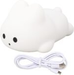 Cute Rabbit Night Light Silicone Dimmable Bunny Lamp for Baby Toddler Bedroom Decor