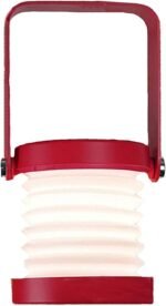Rechargeable  Camping Lantern Flashlight,Portable Retractable Folding Lamp Camping Accessories,Use for Hiking, Emergency Light, Camping,Tent Garden Patio,??Red)