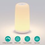 Touch Bedside Table Lamp, [Sleek Design & RGB Mode] 3 Way Dimmable Small Lamp for Bedroom, LED Lamp with Warm White Lights, Multi-Color Smart Nightstand Lamp for for Living Room Home Gifts - Image 2