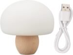 Mushroom Lamp Silicone Slap Dimmable Rechargeable Mushroom Night Light for Breastfeeding Nursery Bedroom Gifts