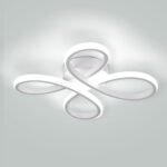 Modern LED Ceiling Light, 6000K Semi Flush Mount Ceiling Light Fixture, Modern Ceiling Light for Living Room Bedroom Corridor Aisle Hallway Indoor Ceiling Lamp (L11.5*W11.5*H1.18)