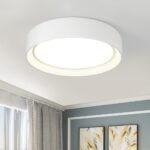 Dimmable Led Flush Mount Ceiling Light,15.75 Inch/36W/ 5CCT 3000K-6000K,Modern White Close to Ceiling Lighting Fixtures,Round Metal Ceiling Lamp for Bedroom,Living Room,Laundry Room