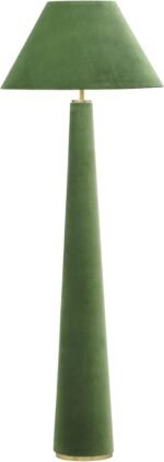 Moss Green Velvet Floor Lamp