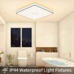 LED Ceiling Light Flush Mount 24W 12.6 inch Square LED Ceiling Lamp with 240Pcs LED Chips Without Flicker, 2050 Lumens, IP44, 80Ra+, 180W Equivalent (Warm White) - Image 2