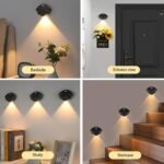Motion Sensor Night Light Rechargeable Battery Light Indoor, 3 Light Modes, Long Last Battery, Magnetic Wall Light for Bedroom, Wall, Stairs, Cabinet, Hallway (2 Pack) (classic) - Image 2