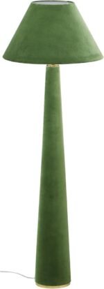 Moss Green Velvet Floor Lamp - Image 2