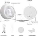 Night Light - Motion Sensor, Rechargeable & Magnetic | Perfect Gifts for Cat Lovers | Adjustable Brightness & 3 Mounting Options | Ideal Kids Night Lights for Bedroom or Bathroom - Image 2