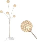 Floor Lamps for Living Room, 3-Light Chrome Arc Standing Lamp, 86.6" Modern Tall Tree Floor Lamp with Adjustable Arms, Multi-Head LED Floor Lamps for Bedroom, Study, Office, G9 Bulbs Included