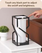 Modern Table Lamp, Bedside Lamp with Linen Lampshade & USB Port, Touch Control Nightstand Lamp for Bedroom, Living Room, Kids Room, 9W 2700K 3-Stage Dimmable Bulb Included - Image 2