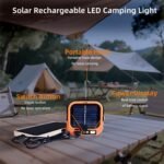 Solar Camping Lantern Rechargeable -1000LM 6000mAh Portable Tent Light, IP65 Waterproof Outdoor  Lantern Essential for Camping/Hiking/Emergencies/Power Outages - Image 2