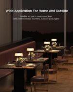 Battery Operated LED Table Lamp, 5000mAh Waterproof Cordless Desk Lamp with 3 Level Brightness Touch Control, Mini Rechargeable Night Light for Living Room, Bedroom, Outdoor bar (Black) - Image 2