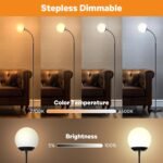 Floor Lamps for Living Room, 15W LED Adjustable Standing Lamp Arched with Remote, Modern Floor Lamps for Living Room, Bedrooms, Black - Image 2