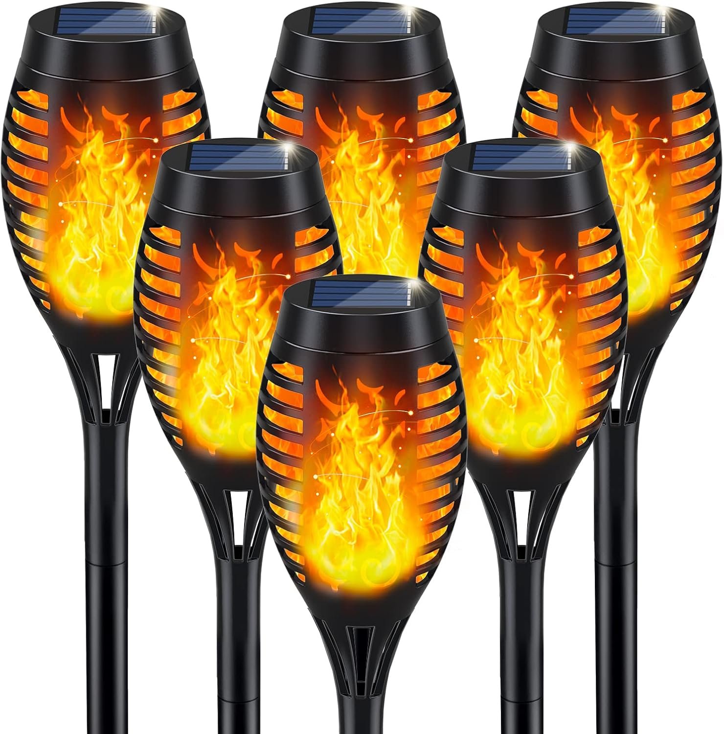 71FFZJMbo3L._AC_SL1500_.jpg Solar Lights Outdoor, Solar Torch Light with Flickering Flame for Garden Decor, Solar Garden Lights, Waterproof Outdoor Lighting, Flame Torches for Outside Patio Pathway Yard Decorations - Image 1