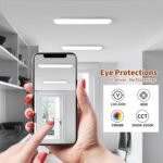 39.4 Inch Dimmable LED Ceiling Light, High Brightness Long Ceiling Lamps,3000-6500K Selectable Modern Ultra Thin Low Profile Light Fixture for Bedroom Kitchen Closet Hallway,White/48W - Image 2