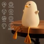Cute Duck Night Light, Gifts for Women Teen Girls Baby,Night Lights for Kids Bedroom Kawaii Room Decor, Cute Christmas Seagull Silicone Nightlights for Children Toddler. - Image 2