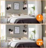 Vanity Light, Black Wall Sconces Set of 2, Bathroom Light Fixtures, Bathroom Lighting Fixtures Over Mirror, Vanity Lights for Bathroom - Image 2