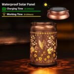 Solar Lanterns Outdoor Waterproof Hummingbird Garden Decor Gifts for Women Mom Grandma Hanging Solar Lights Metal Solar Decoration Outside for Yard, Patio,Backyard,Porch - Image 2