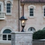Black Solar Outdoor Post Light, Windsor Bulb, Cast Aluminum, 1-Light with 3 Mounting Options, 3-inch Fitter for Lamp Posts, Flat Mount for Column Lights and Wall Sconce Mount - Image 2