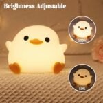 Dodo Duck  Night Light - Cute Silicone Duck Lamp for Bedrooms, Living Room - Rechargeable, Touch Sensor Bedside Table Lamp - Image 2