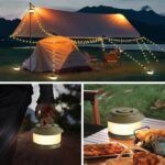 65.6ft Retractable Camping String Lights,3000mAh Camping Essentials Lamp Lights Waterproof,5Modes Outdoor Lights String for Tent,Yard,Hiking,RV,Holiday Decoration - Image 2