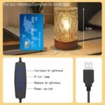 Mini Soft Warm LED Night Light,Dimmable Bedside Lamp Small Nightstand Glass Lamps Desk Reading Light for Bedroom,Living Room,Study Room,Office - Image 2