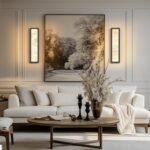 Alabaster Wall Sconces 20" Black Bathroom Vanity Light Indoor Natural Marble Bronze Alabaster Wall Lights for Living Room Modern Alabaster Wall Lighting for Dining Room Bedroom Stairs - Image 2