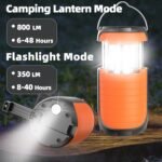 Camping Lantern Rechargeable,Lanterns for Power Outages 5000mAh, IPX5 Waterproof, Rechargeable Camping Lantern with Hand-Cranked, Solar Lantern Camping Essentials for/Tent/Hikin - Image 2