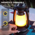 4000mAh Classic Solar-Powered Rechargeable Camping Lantern: Vintage Style for Hiking, Hunting, and Fishing. Brightness Adjustable and eco-Friendly for Outdoor Adventures. (1) - Image 2