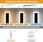 Upgrade Widened 2 Pack Modern Outdoor Wall Light Fixtures, 39.3inch Dimmable LED Wall Sconce 3000K-6000K, IP65 Waterproof, Long Linear Wall Lamp Lighting for Porch, Patio, Garage with Remote Control - Image 2