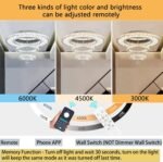 32"W Modern Chandeliers Living Room Light Crystal Flat Mounted Ceiling Lights Dining Room Light Bedroom Ceiling Drop Lighting Fixture Remote Dimmable Lights Bright Light with Dimming Night Light LED - Image 2