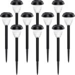Super Bright Solar Lights, Waterproof 10 Pack, Dusk to Dawn Up to 12 Hrs Solar Powered Outdoor Pathway Garden Lights Auto On/Off, LED Landscape Lighting Decorative for Walkway Patio Yard - Image 2