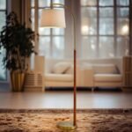 62.5" Gold Floor Lamp for Living Room with Foot Switch Standing Lamp Tall Industrial Reading for Bedroom Office - Image 2