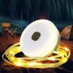 Camping String Light,32.8FT Rechargeable LED Lights with 8 Modes, Waterproof Portable Outdoor Tent Lights for Patio Garden Party Decor, Hanging Lanterns for Canopy Backyard Campground