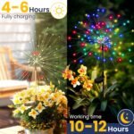 Garden Outdoor Decor Lights 120LED 6Pack, Solar Garden Lights for Yard Outside Fairy Decorative,Solar Powered for Yard Pathway Flowerbed Planter Balcony Patio Decor??Multicolor?? - Image 2