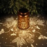 Solar Lanterns Outdoor Waterproof Bee Mushroom Decoration Gifts for Women Mon Grandma Hanging Solar Lights for Outside Metal LED Lanterns for Yard, Patio, Garden Decor