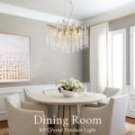 Modern Tree Branch Crystal Chandelier Luxury Gold Raindrop Pendant Lighting 23.6" Contemporary 8-Light Chandeliers for Dining Room Kitchen Bedroom Living Room - Image 2