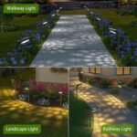 150 Lumen Bright Solar Outdoor Lights,4 Pack Solar Pathway Lights Waterproof Landscape Lighting Path Light for Garden Decor Walkway Yard Driveway Holiday Decorative Lamp - Image 2