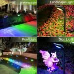 Solar Pathway Outdoor Lights Waterproof,7 Color Changing Yard Decor Light for Outside, 9 Lighting Modes Auto On/Off Solar Landscape Bright Lamp for Garden Walkway Pathway Path Decoration 4 Pack - Image 2