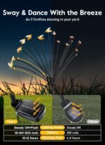 4 Pack 40 LED Solar Firefly Lights, Solar Bee Garden Lights with 2 Lighting Mode, Upgraded Solar Panel, Swaying Waterproof Walkway Lights for Outdoor Garden Yard Lawn Fence - Image 2