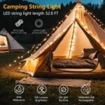 Camping String Light,32.8FT Rechargeable LED Lights with 8 Modes, Waterproof Portable Outdoor Tent Lights for Patio Garden Party Decor, Hanging Lanterns for Canopy Backyard Campground - Image 2