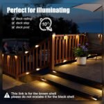 Solar Deck Lights Outdoor 16 Pack, Solar Step Lights Waterproof Led Solar lights for Outdoor Stairs, Step , Fence, Yard, Patio, and Pathway(Warm White) - Image 2