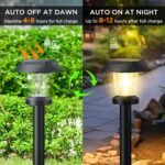 Solar Pathway Lights Outdoor - 8 Pack Solar Powered Garden Lights Waterproof, Decor Landscape Lighting with Three Lighting Modes for Yard, Lawn, Walkway, Driveway, Warm White - Image 2