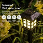 Solar Outdoor Lights,12 Pack Solar Path Lights, Solar Walkway Lights Outdoor, Solar Garden Lights, Solar Pathway Lights Outdoor Waterproof for Garden, Yard, Landscape and Driveway(Warm White) - Image 2