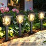 Solar Lights Outdoor, 10 Pack Waterproof Solar Pathway Lights for Outside, Outdoor Light for Garden, Yard, Patio, Landscape, Planter, Walkway Decor